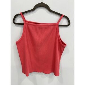 Old Navy Ribbed Tank Top XL Pink Sleeveless Stretch Casual Everyday Top